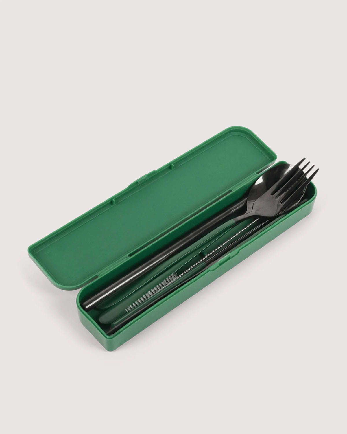 The Kit Cutlery Set | Black & Forest Green
