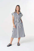 Rust Pocket Dress - Hamilton Stripe | Goondiwindi Cotton