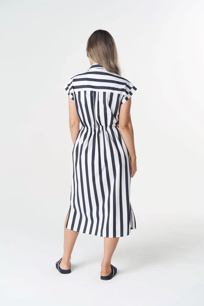 Rust Pocket Dress - Hamilton Stripe | Goondiwindi Cotton