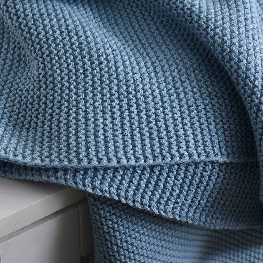 Pram Knitted Blanket | Celestial Blue