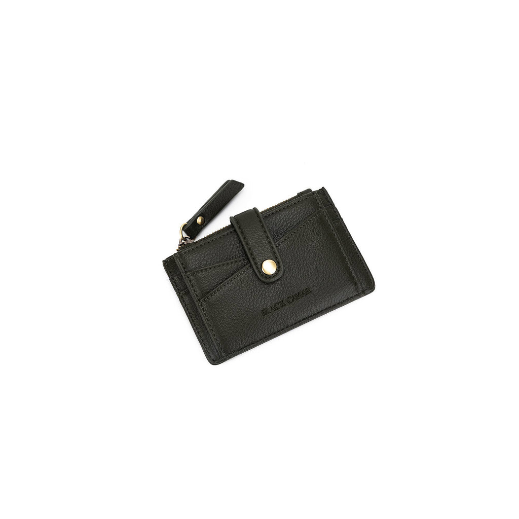 Mabel Dark Olive Card Holder/Coin Purse Wallet