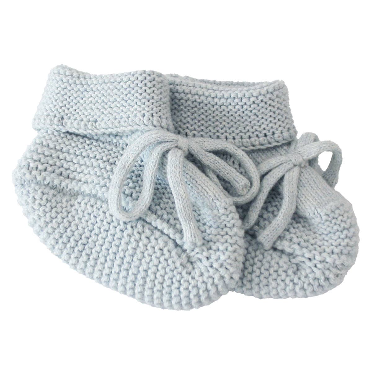 Knit Baby Booties | Blue 0-6mth