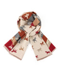 Reversible Horse Lover Winter Scarf – Cream