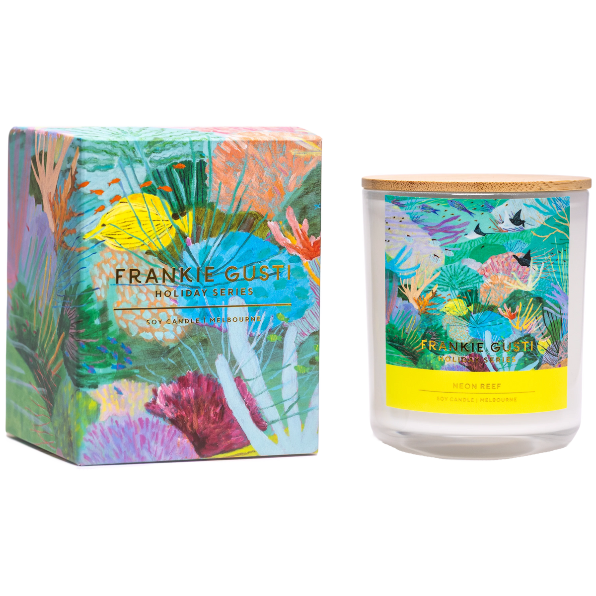 Holiday Candle | Neon Reef | Janey Forbes