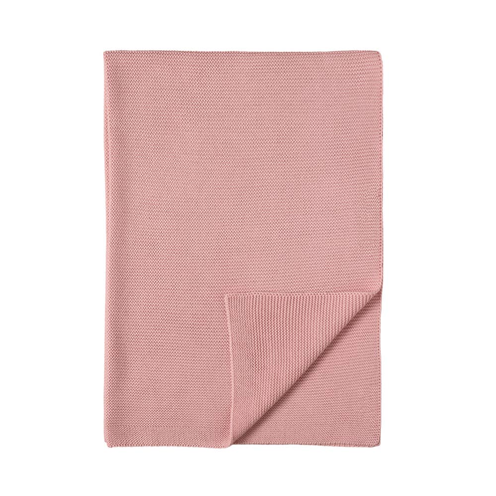 Pram Knitted Blanket | Dusty Rose