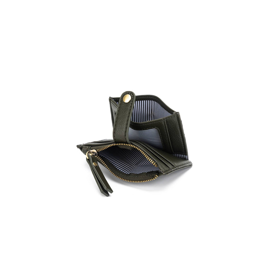 Mabel Dark Olive Card Holder/Coin Purse Wallet