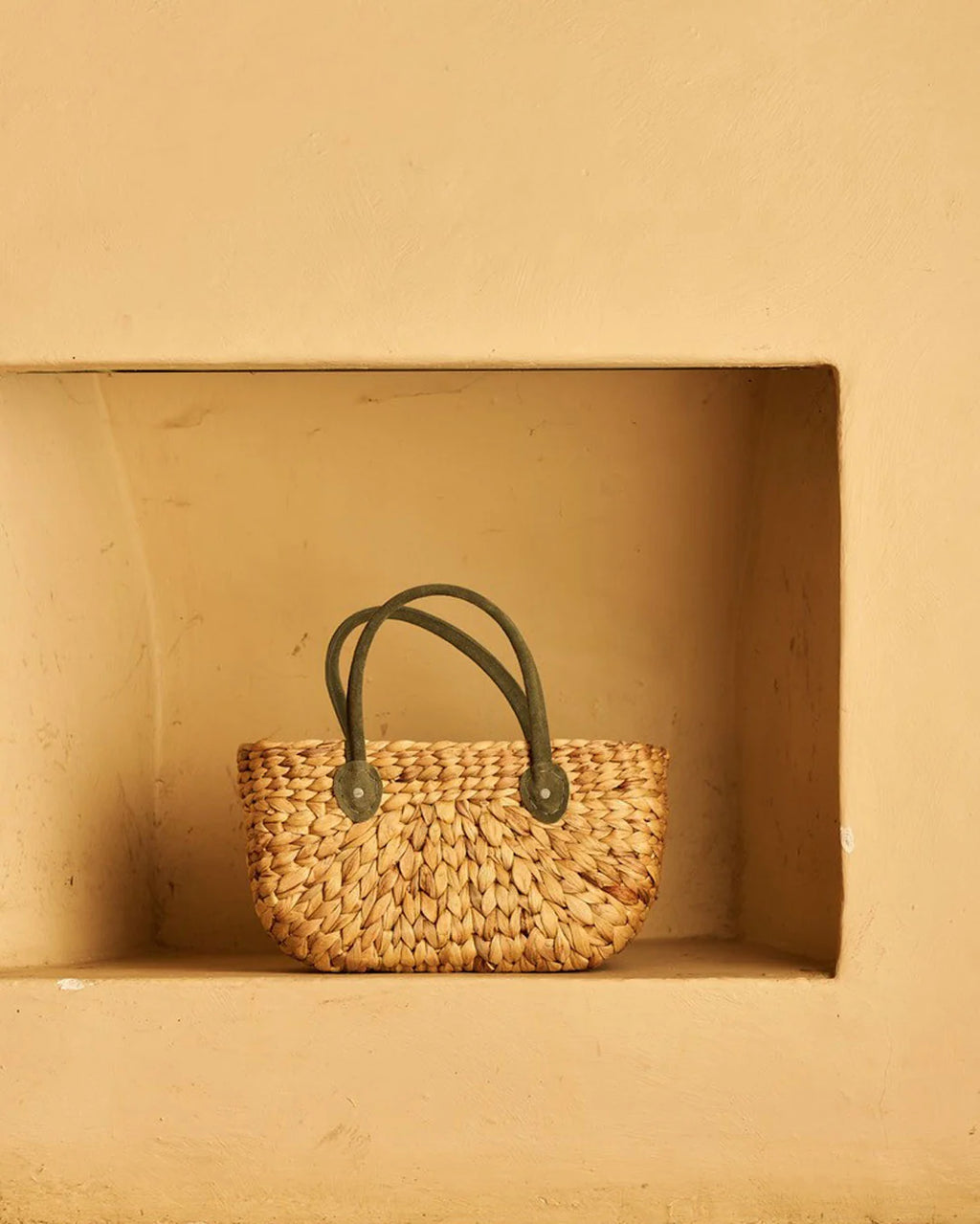 Forest Green Suede Handle Harvest Basket - Large | Robert Gordon
