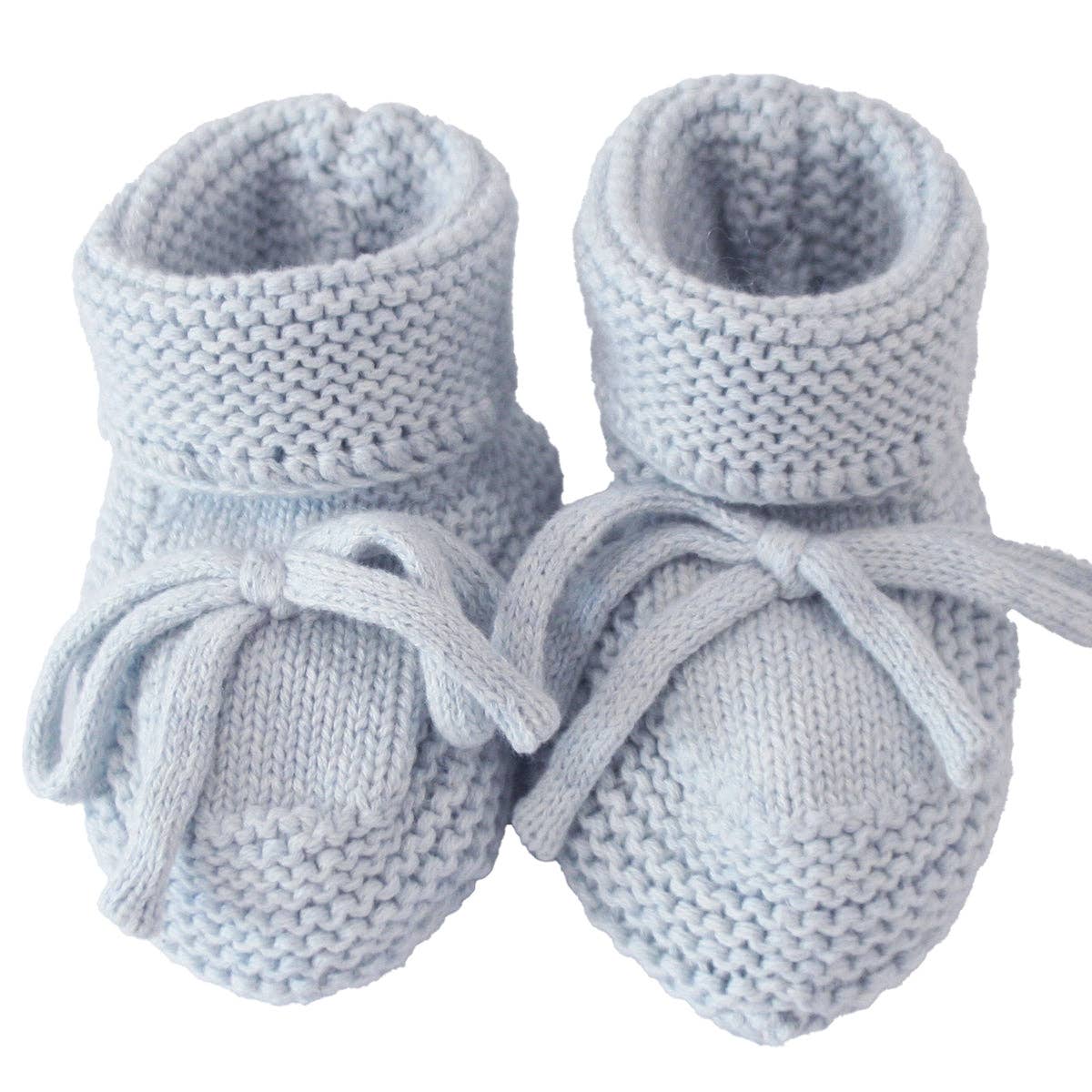 Knit Baby Booties | Blue 0-6mth