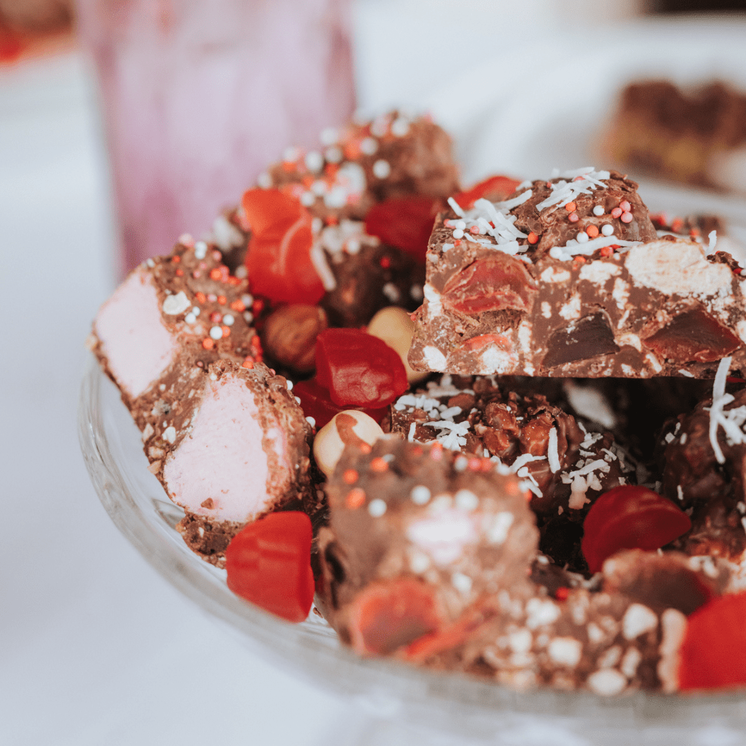Lovers Lane Rocky Road: 100 grams