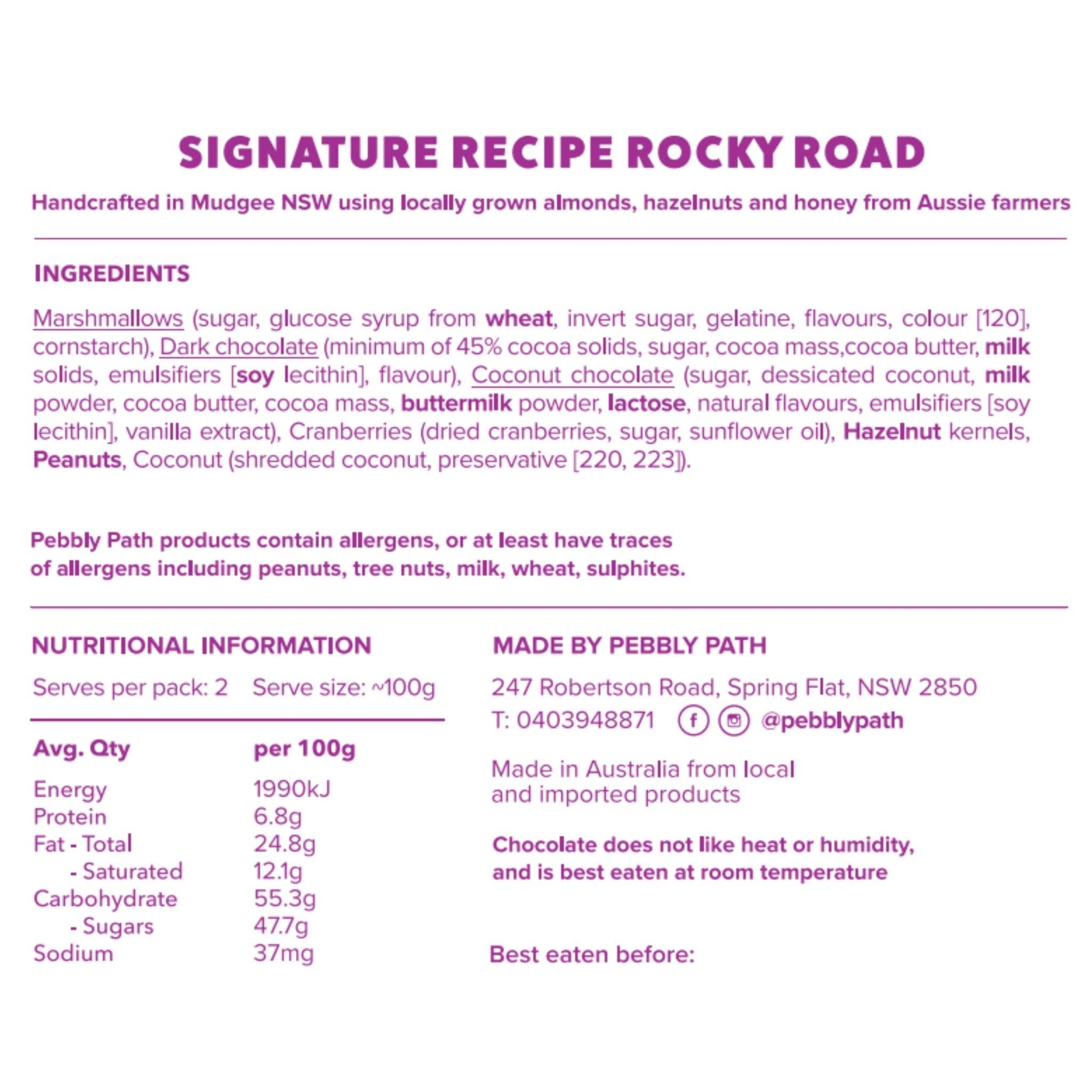Signature Recipe Rocky Road: 200 grams