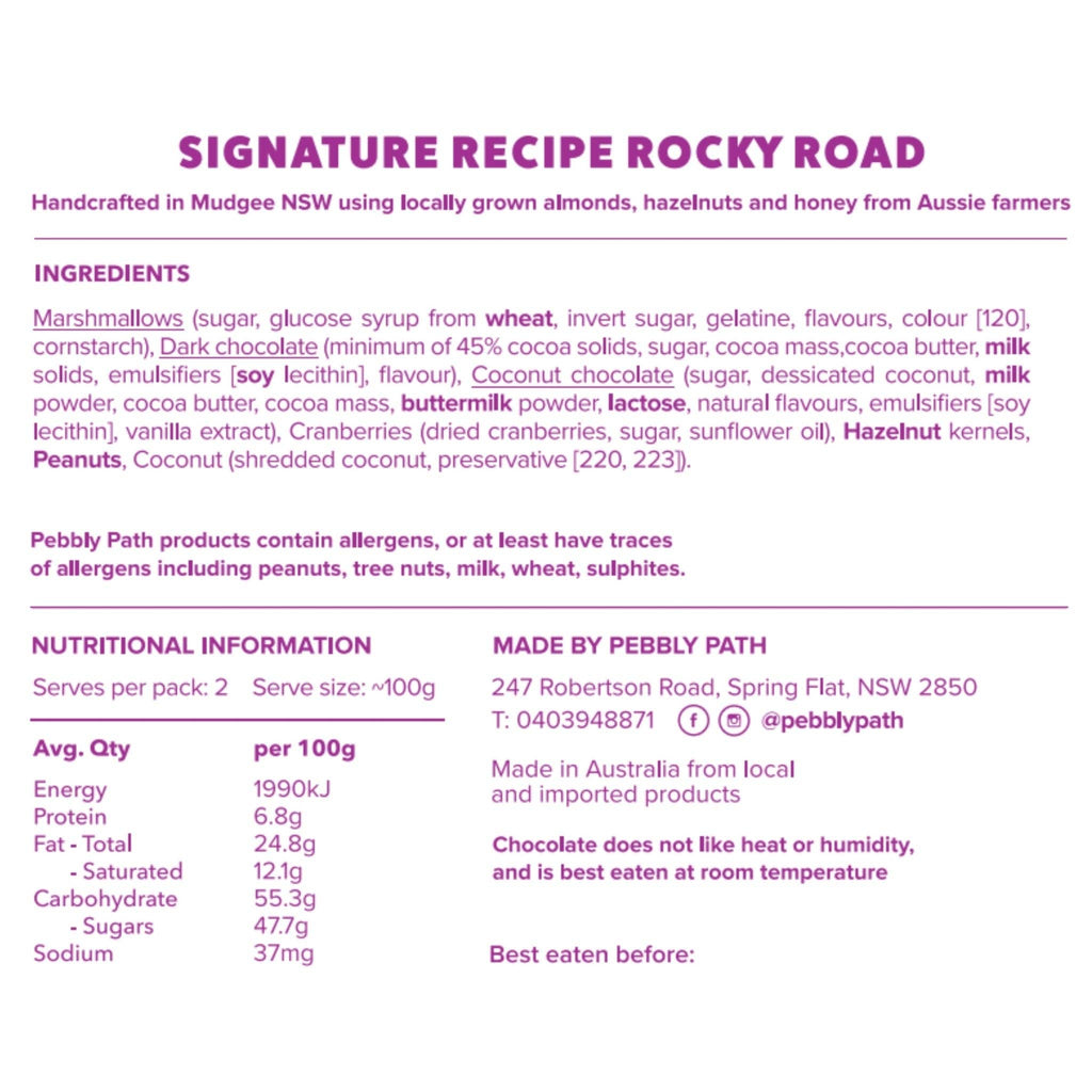 Signature Recipe Rocky Road: 100 grams