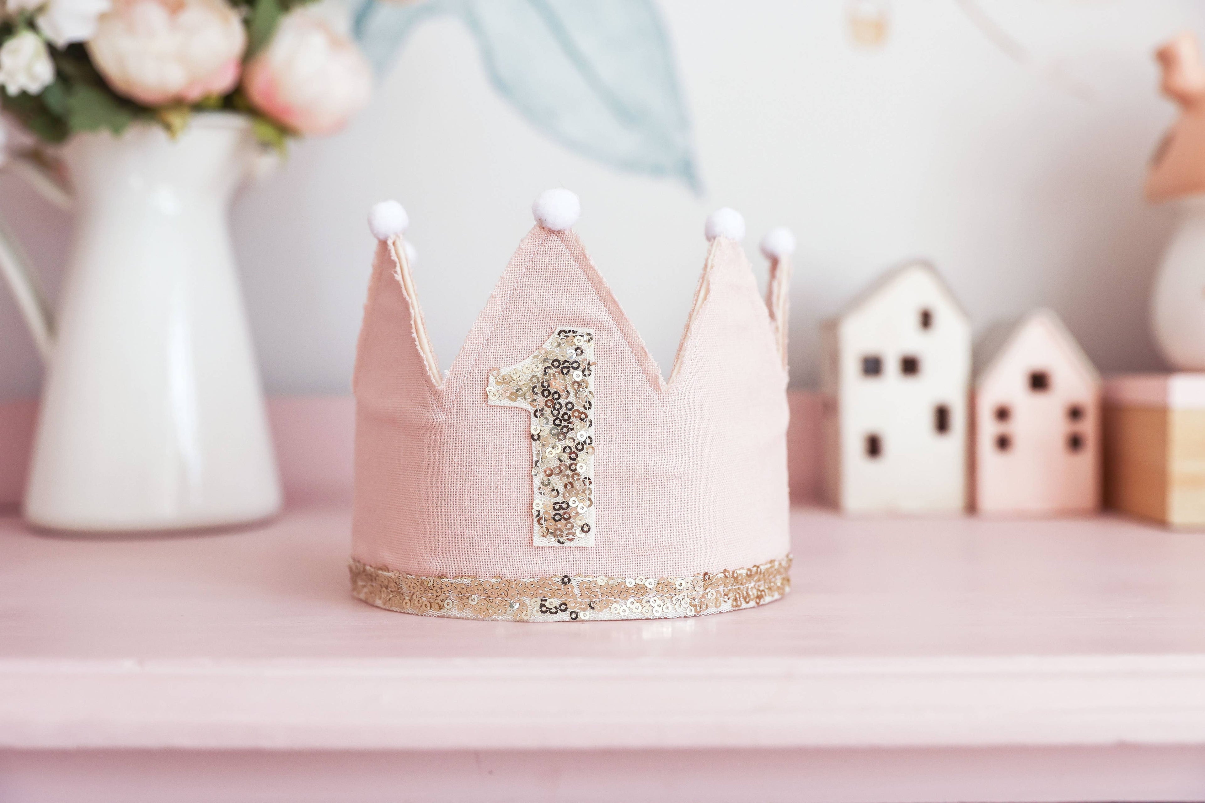 1st Birthday Crown Pink