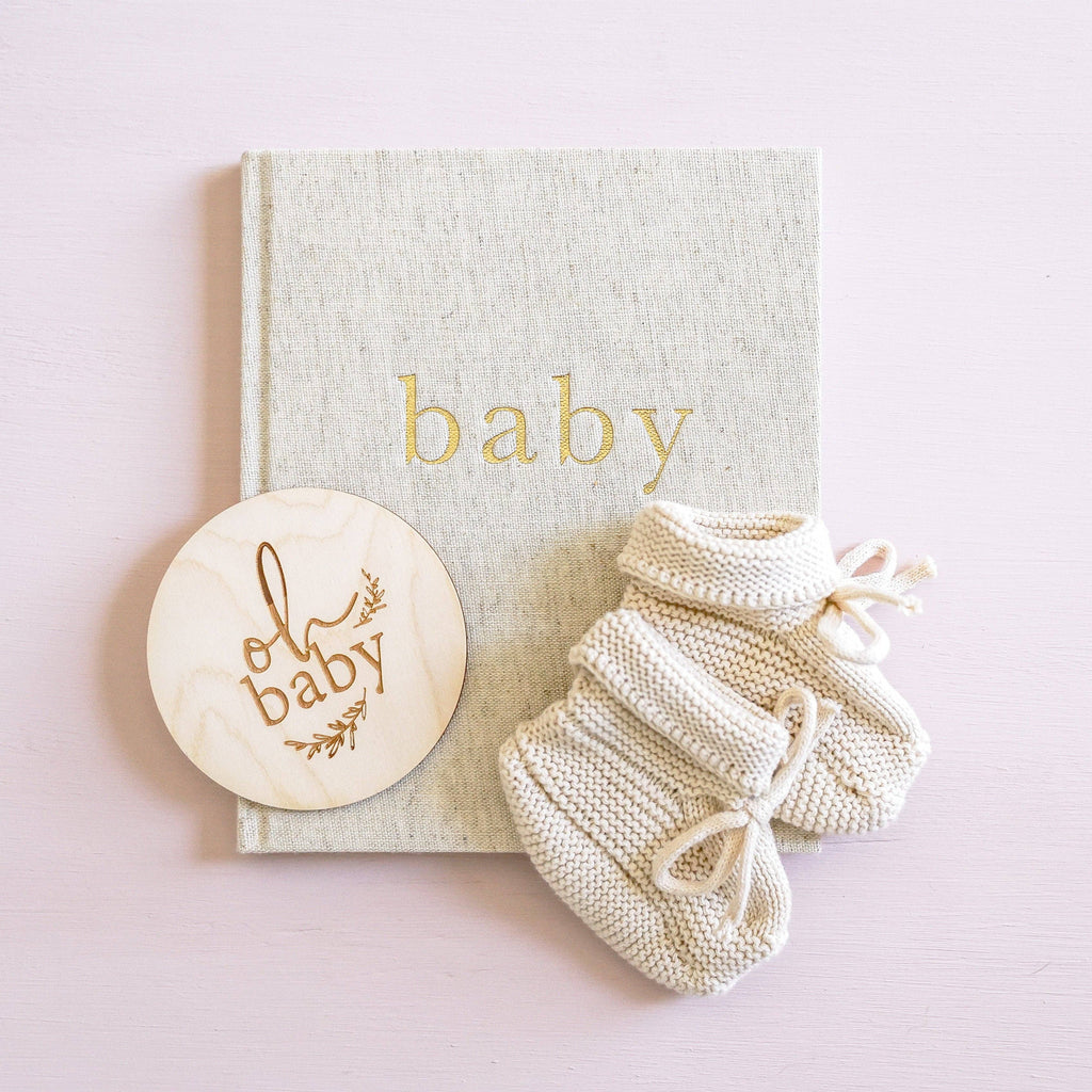 Knit Baby Booties | Natural 0-6mth