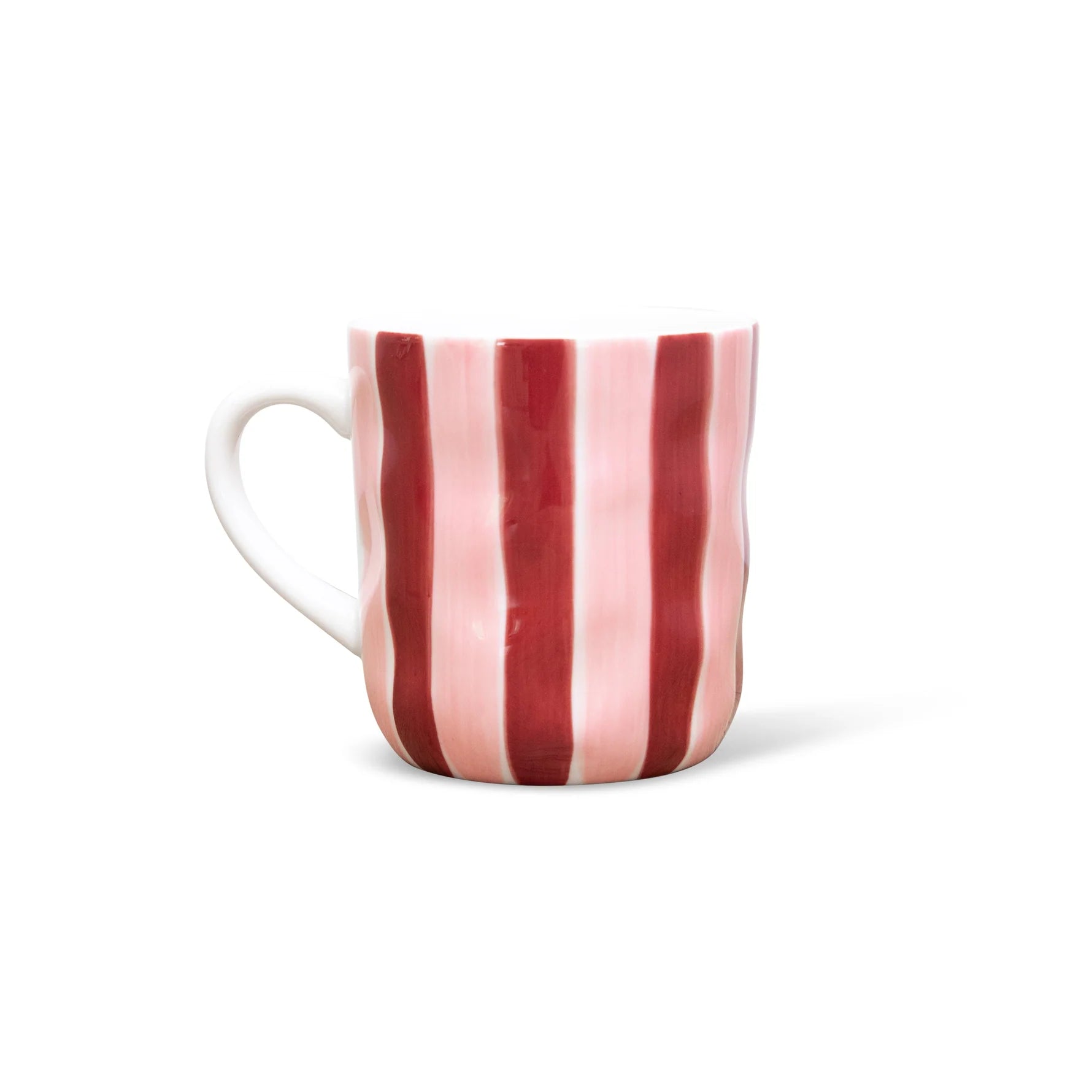 NOSS Ceramic Mug |  Pink & Burgundy Stripe