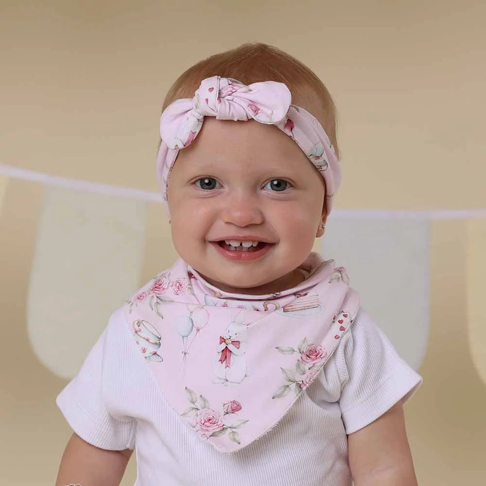 Snuggle Hunny Alice’s Tea Party Organic Dribble Bib