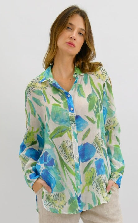 Aquarelle Linen Shirt | Worthier