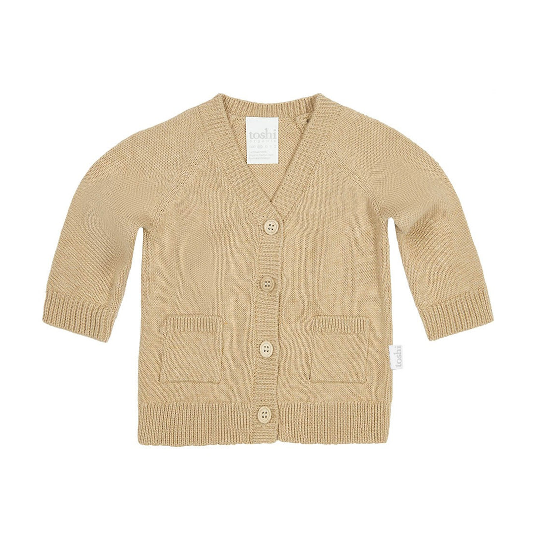 Organic Cardigan Remy Driftwood - Toshi