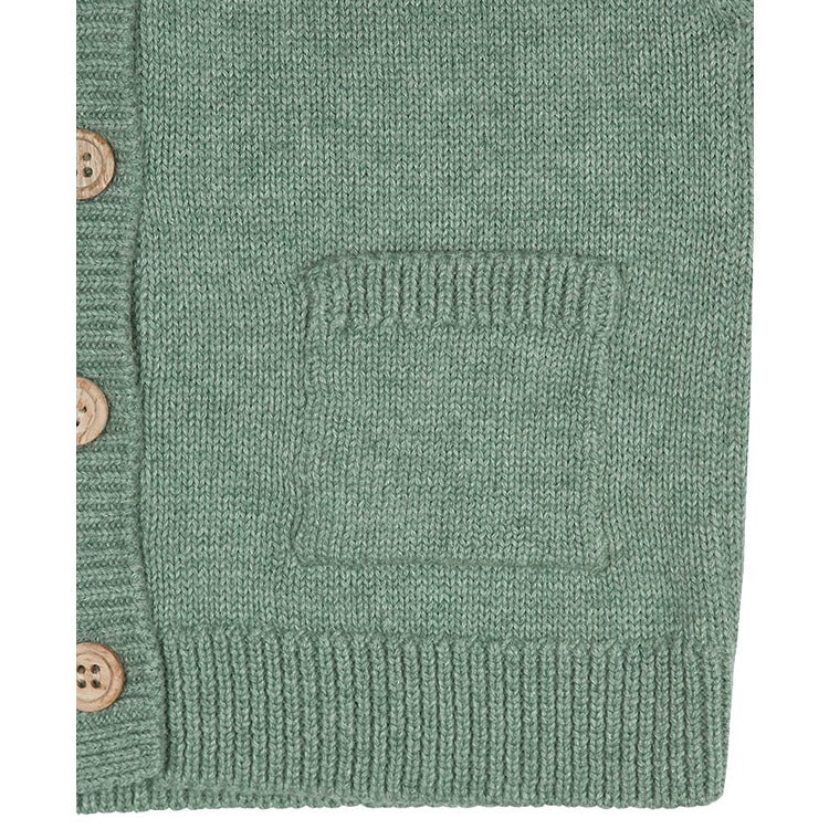Organic Cardigan Remy Eucalyptus - Toshi