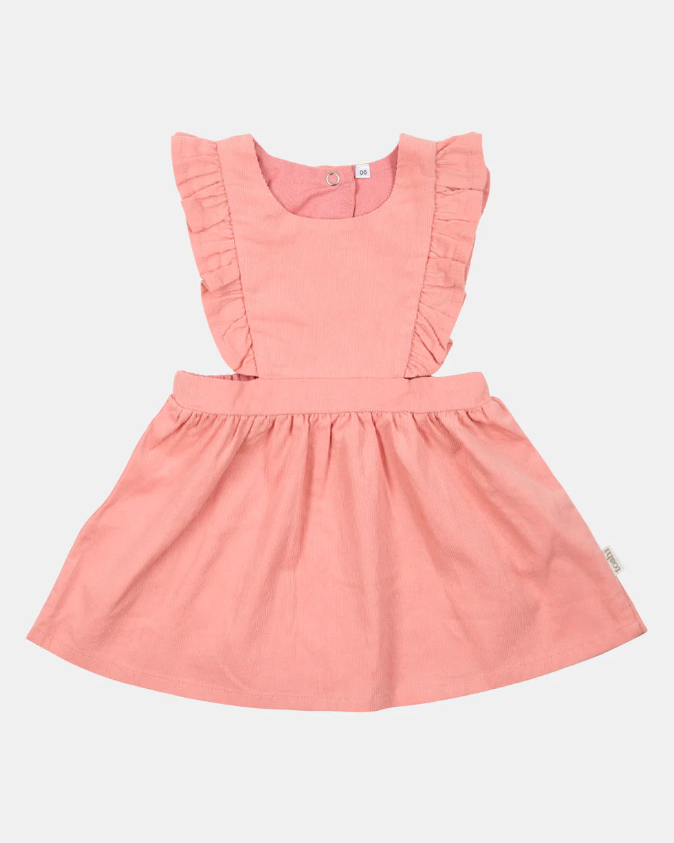 Baby Pinafore Corduroy Quincy - Dusty Rose