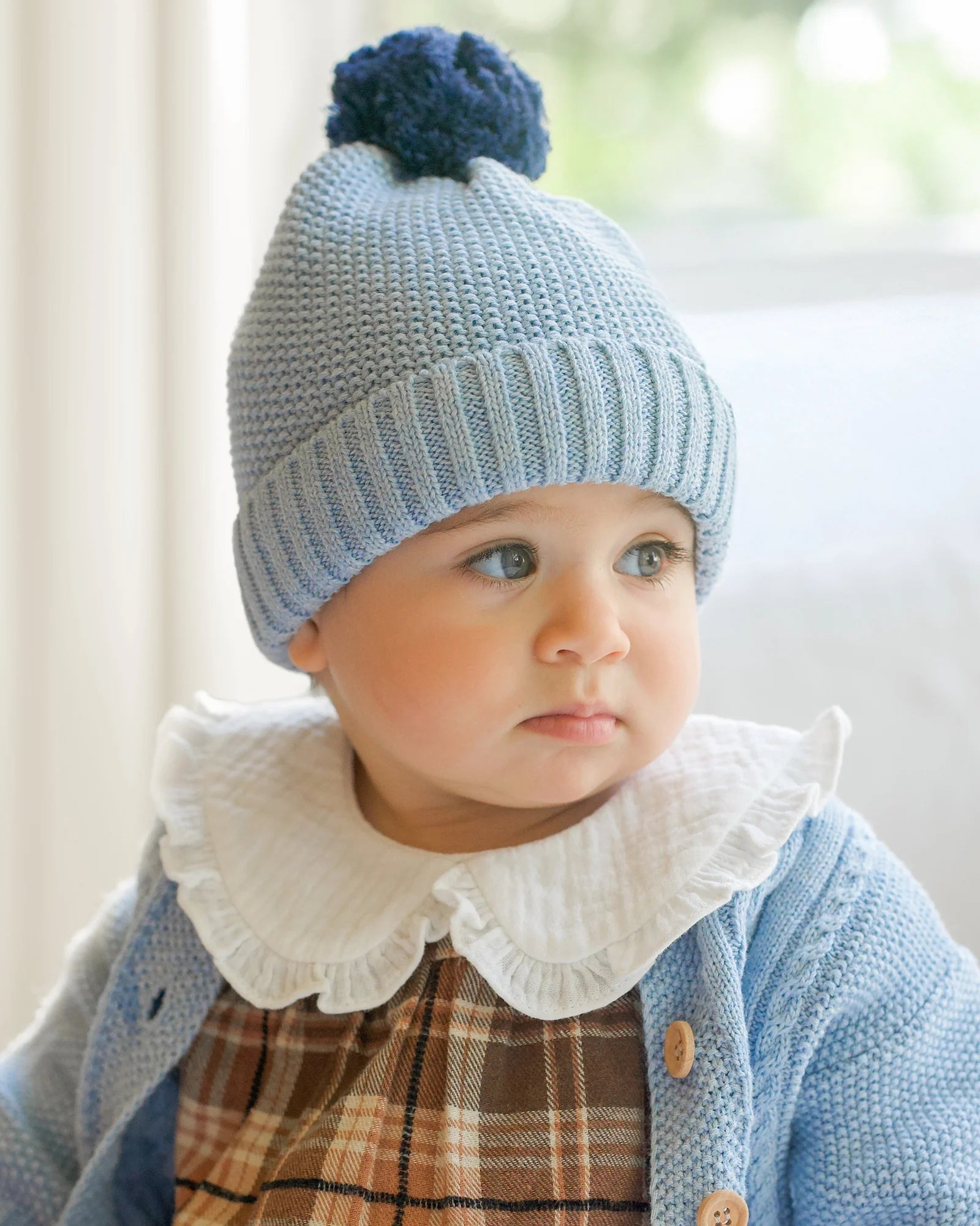 Organic Bobby Beanie - Bluebell