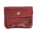 Metallic Coin Purse | Bordeaux