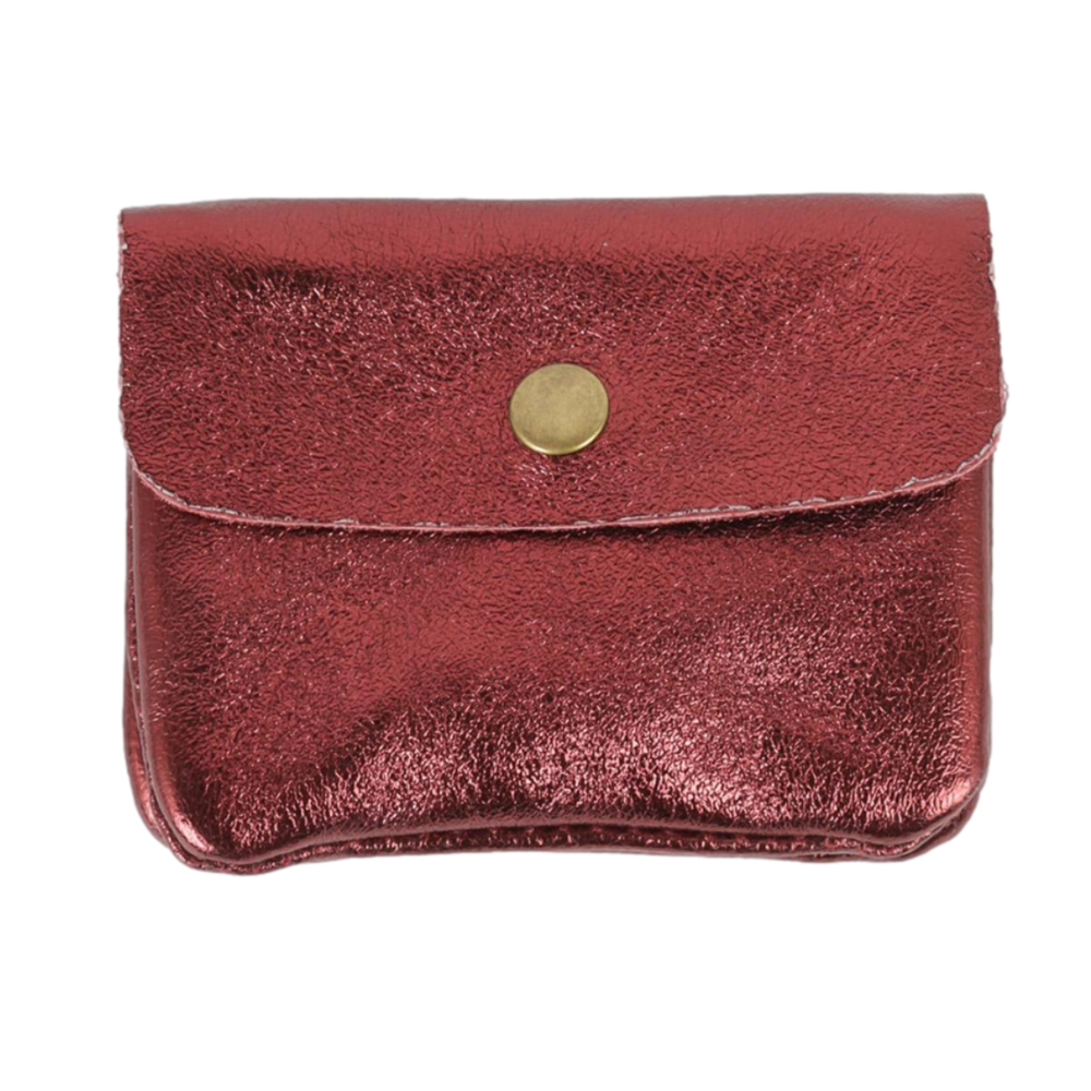 Metallic Coin Purse | Bordeaux