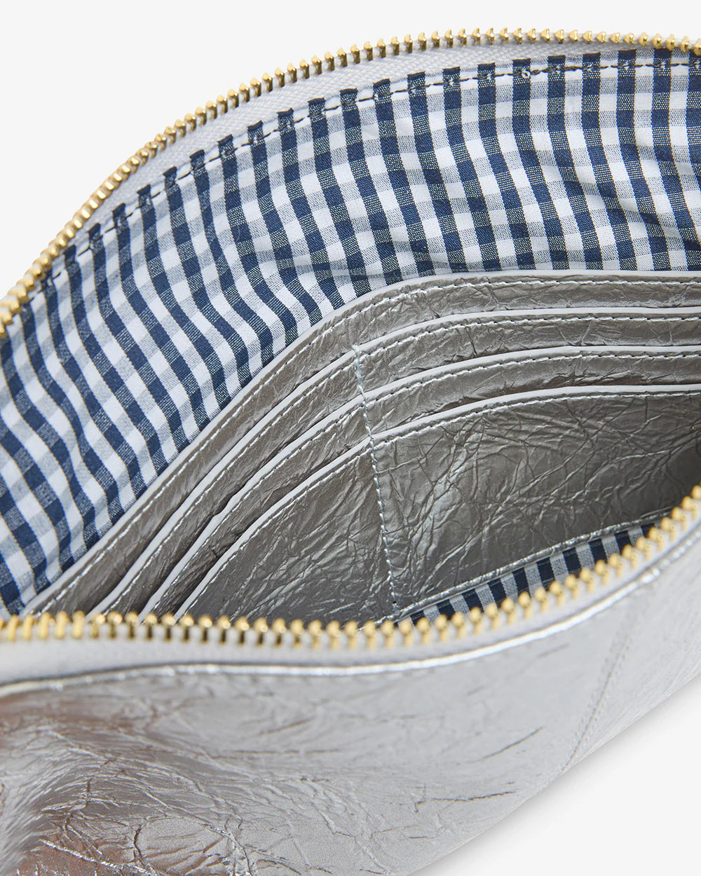 Bowery Crossbody | Silver Crinkle