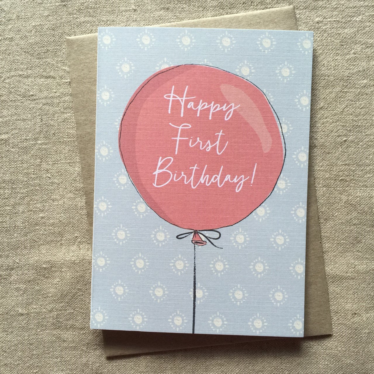 First Birthday Balloon Card