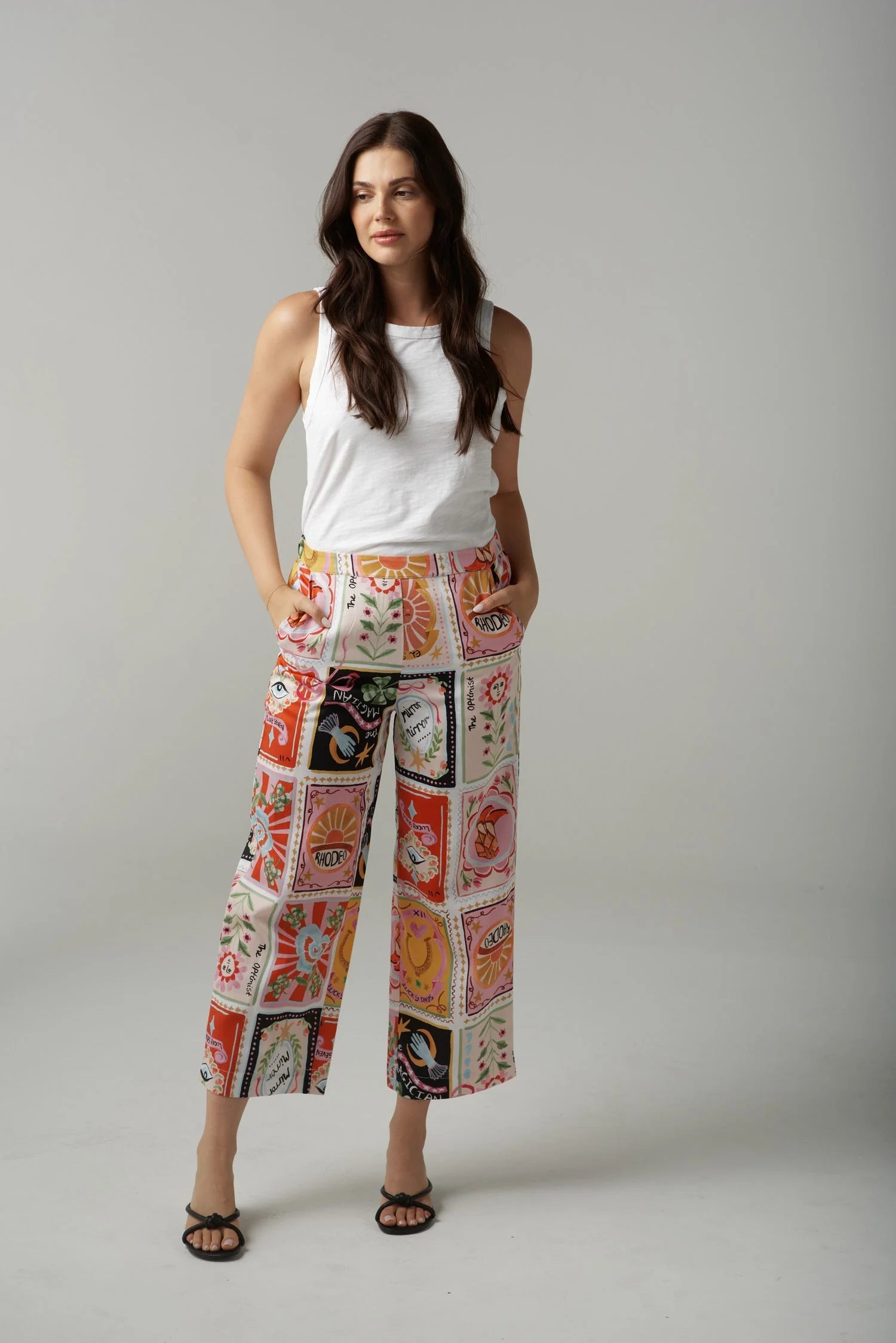 Straight Leg Cropped Cotton Pant - cloth+paper+scissors