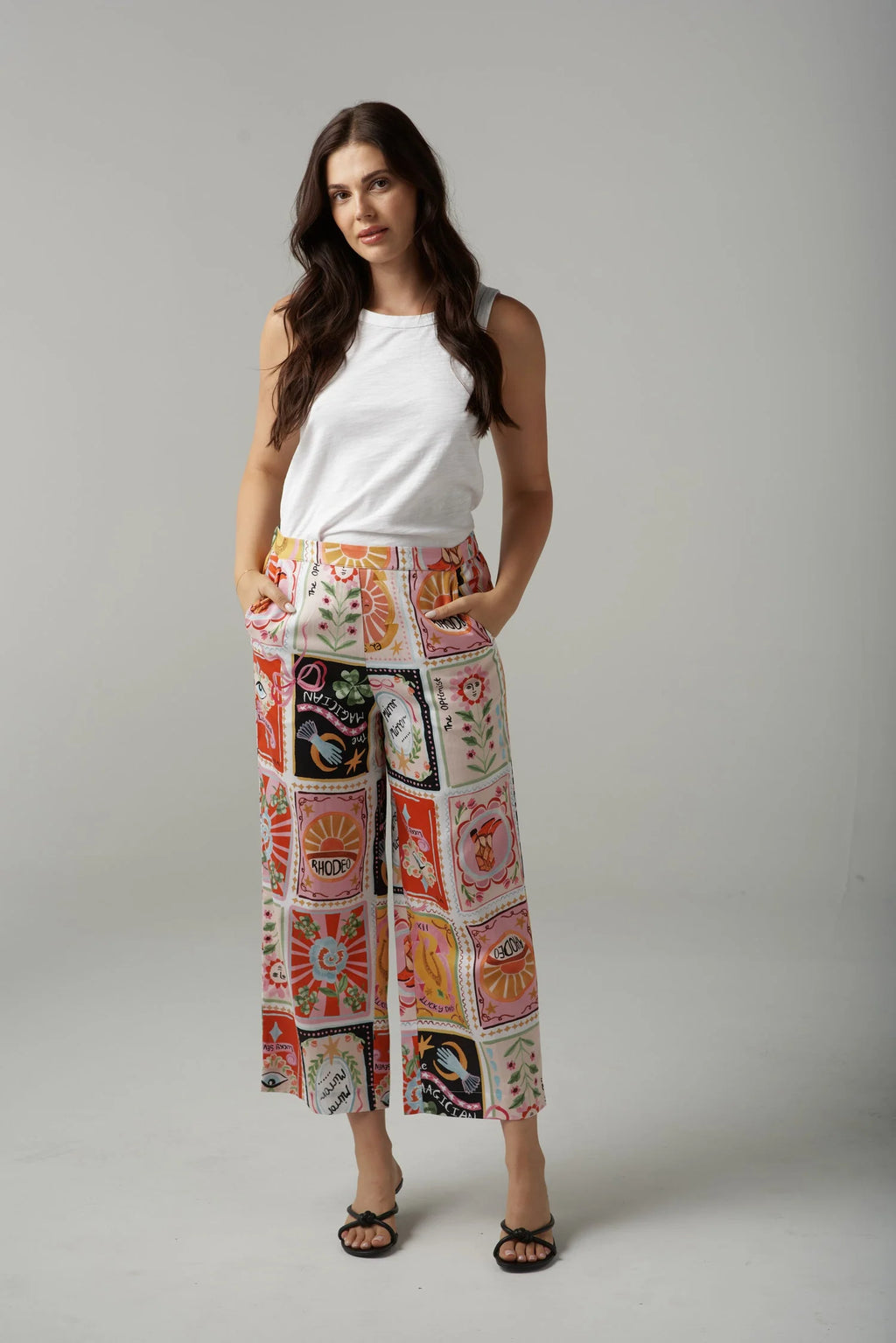 Straight Leg Cropped Cotton Pant - cloth+paper+scissors
