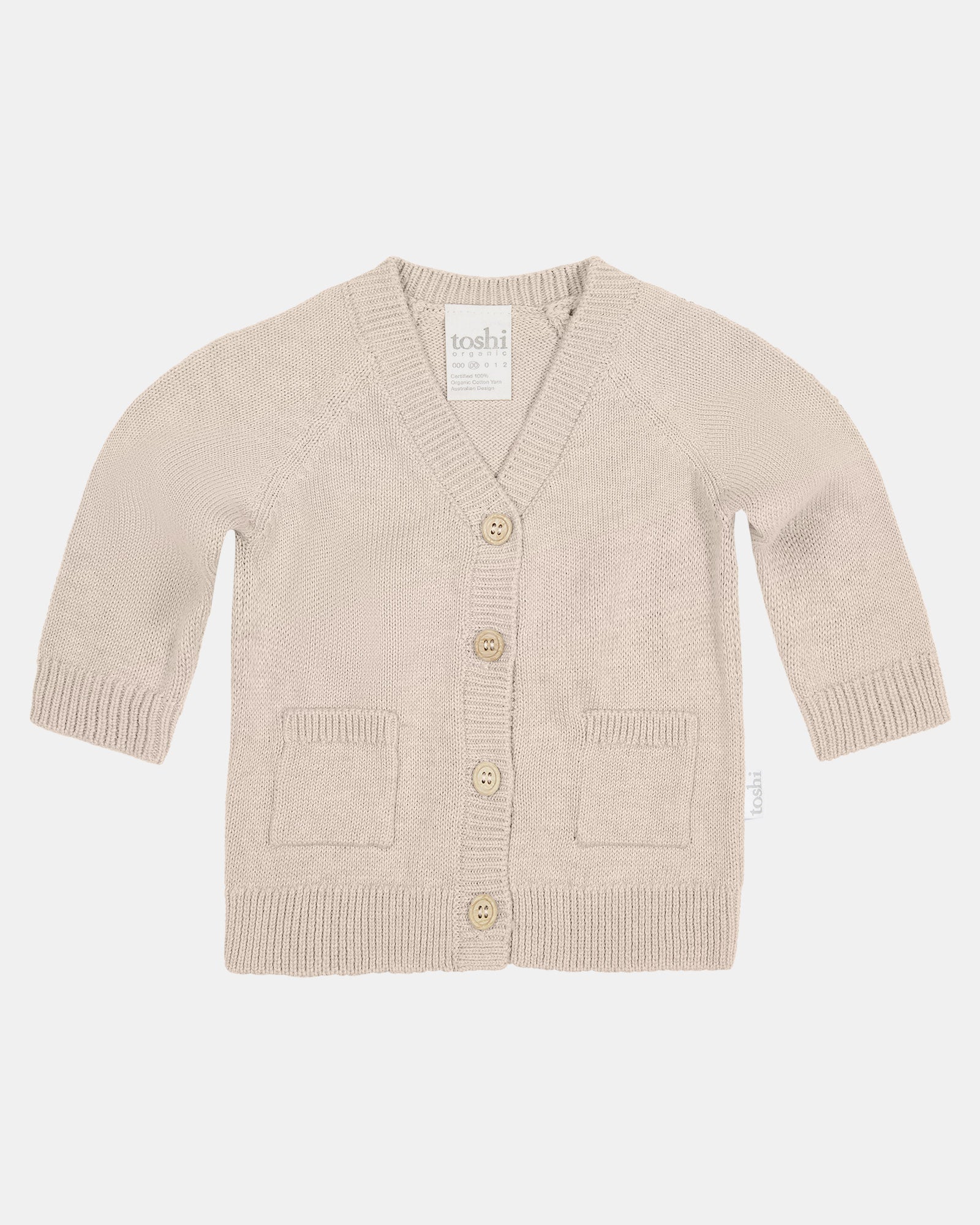 Organic Cardigan Remy - Oatmeal