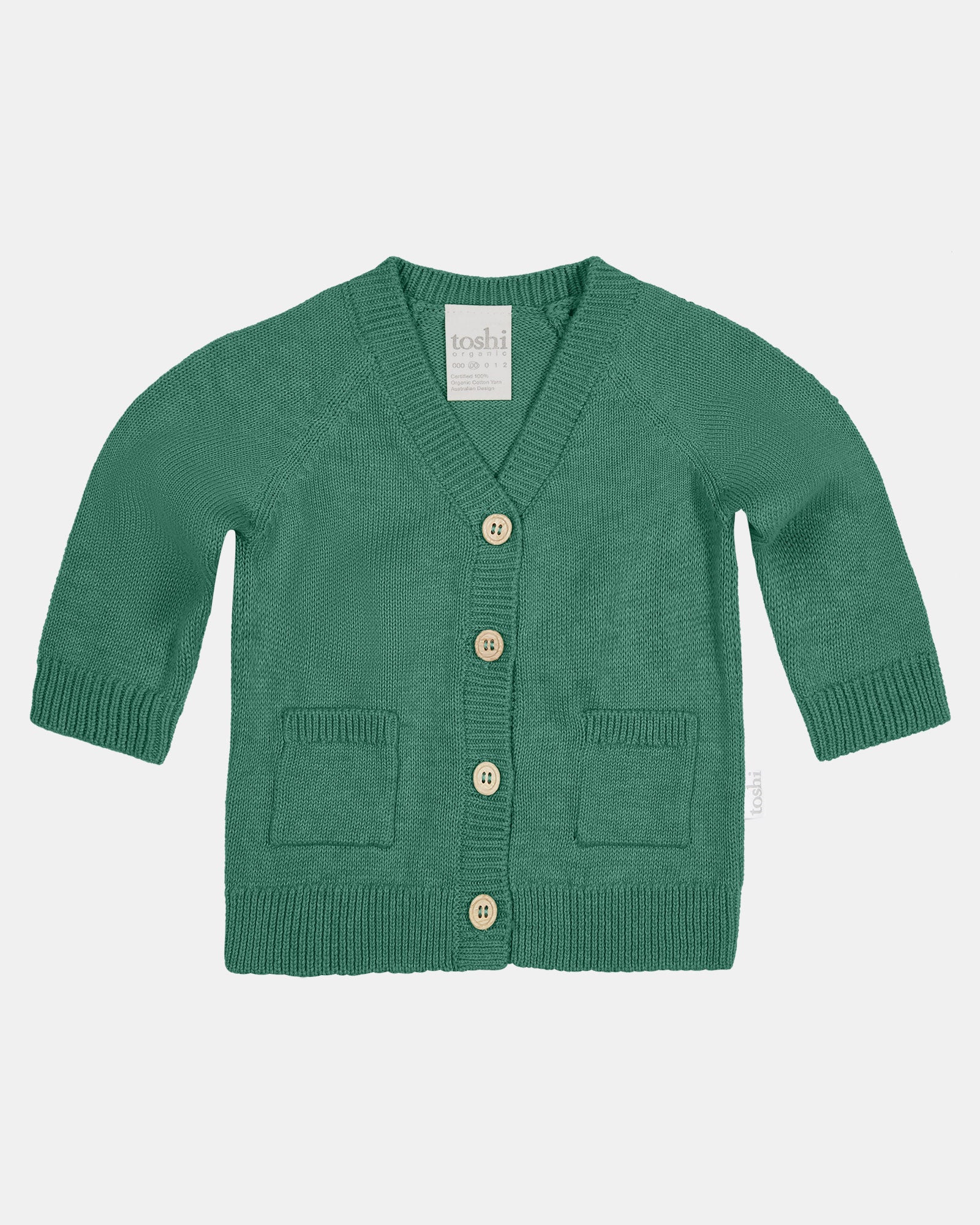 Organic Cardigan Remy - Teal