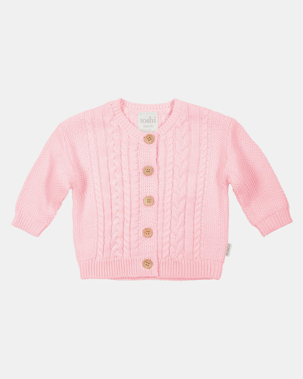 Organic Cardigan Yummy - Misty Rose