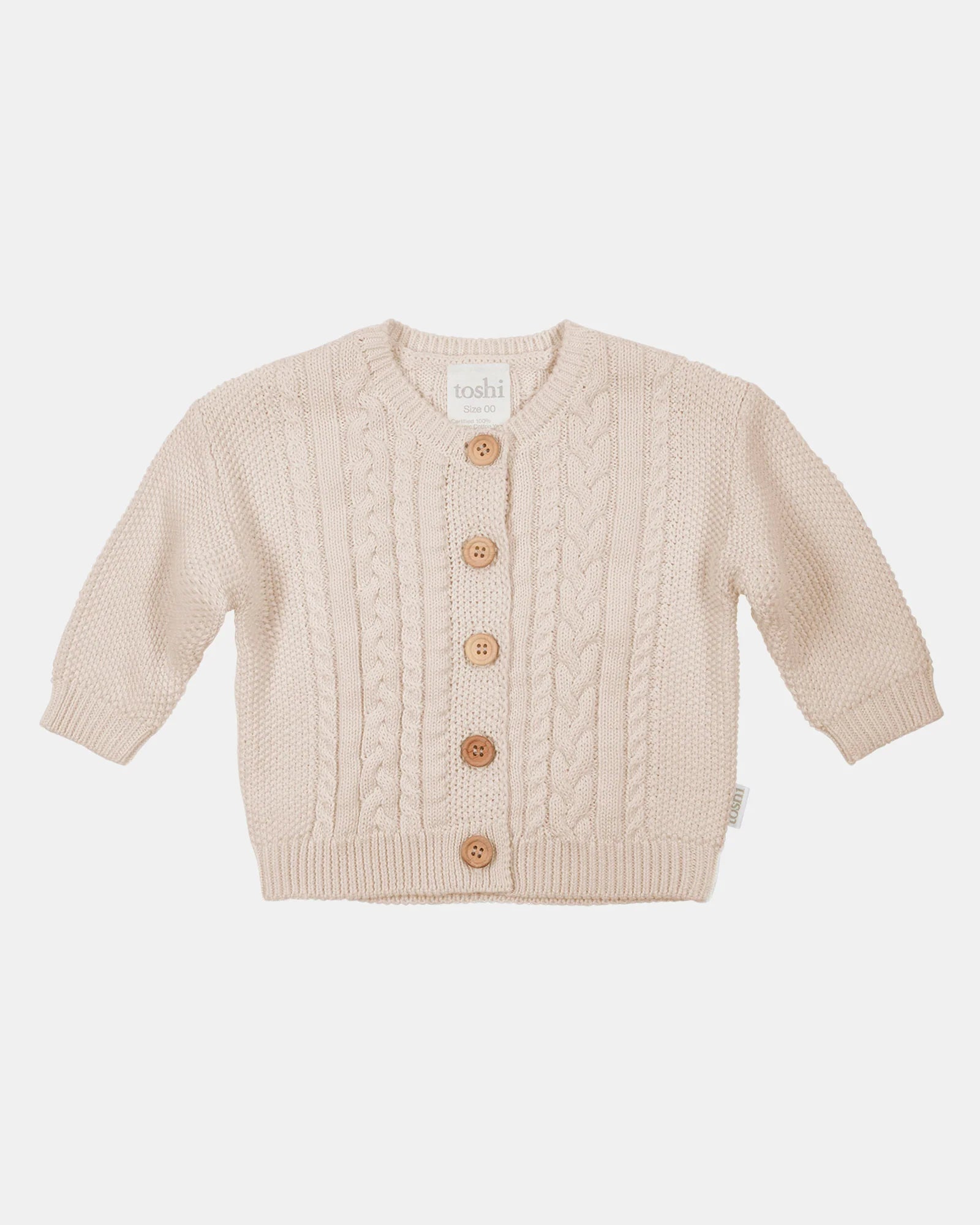 Organic Cardigan Yummy Oatmeal