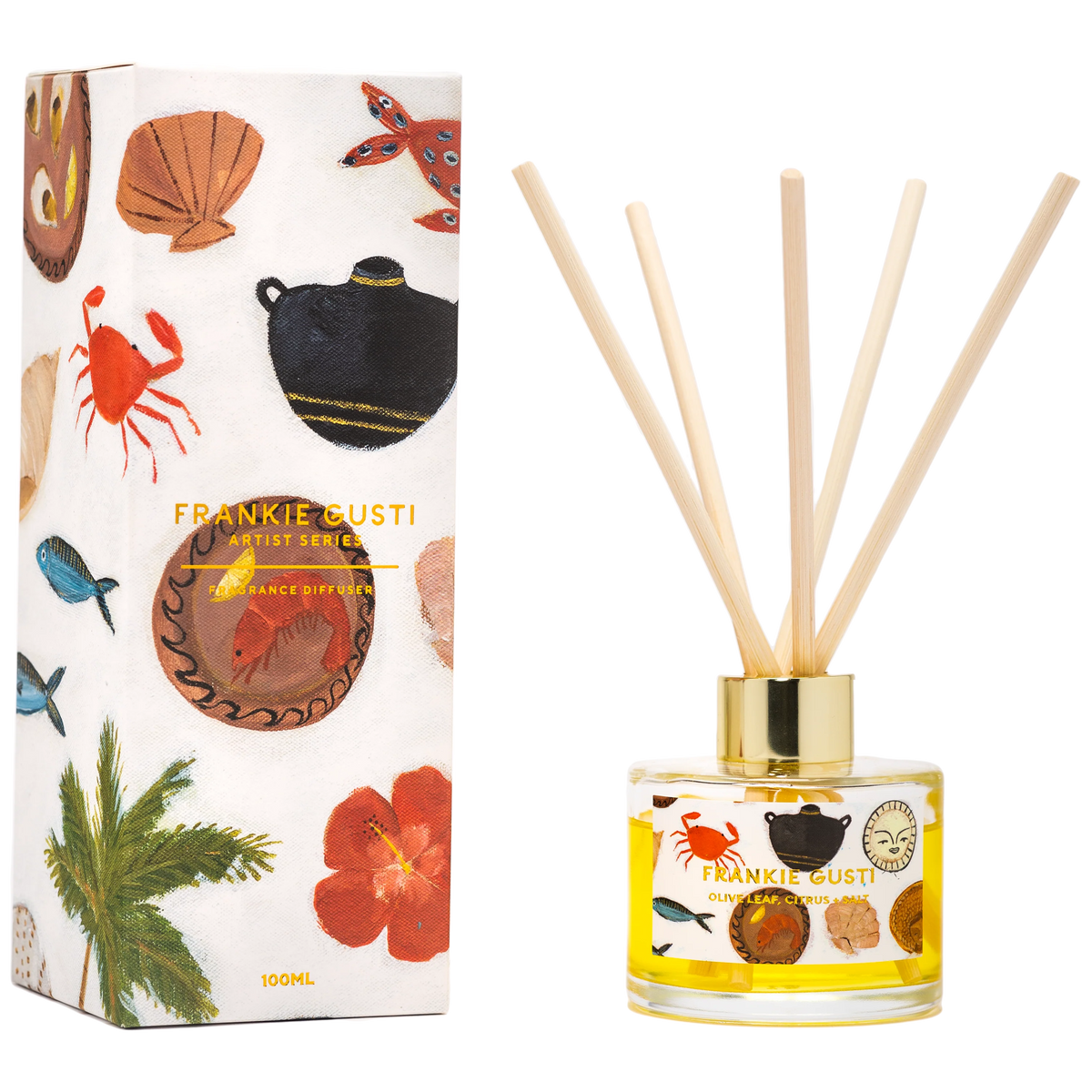 Artist Series Diffuser | Olive Leaf, Citrus + Salt | Gabrielle Diamantis