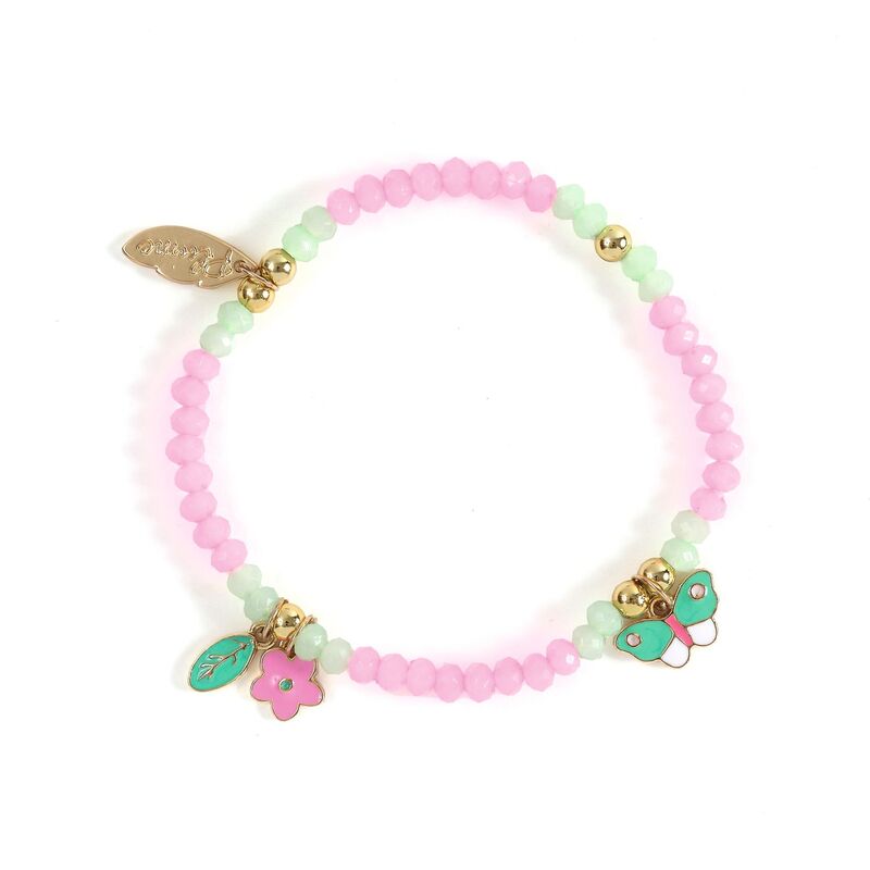 Lila Beaded Charm Bracelet