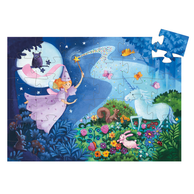 Fairy And Unicorn 36 piece Silhouette Puzzle