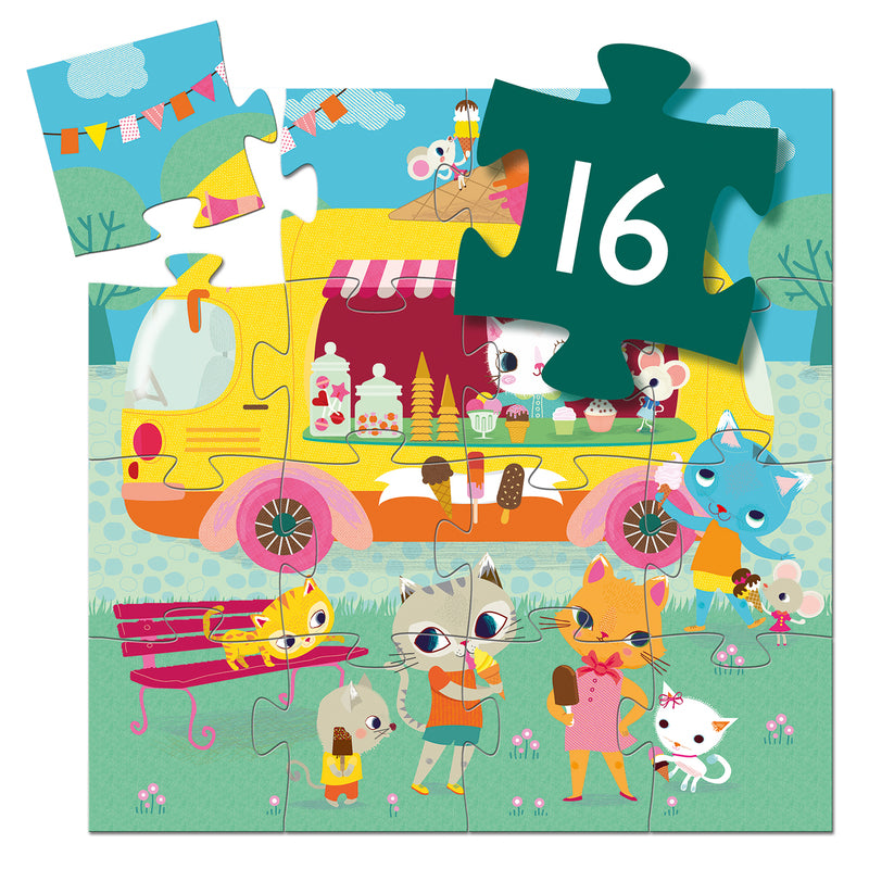 Ice Cream Truck 16 piece Silhouette Puzzle