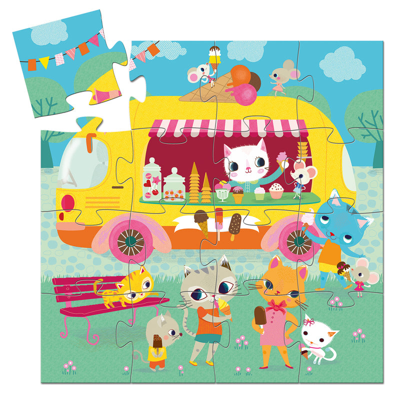 Ice Cream Truck 16 piece Silhouette Puzzle