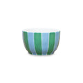 NOSS Ceramic Small Bowl | Blue & Green Stripe