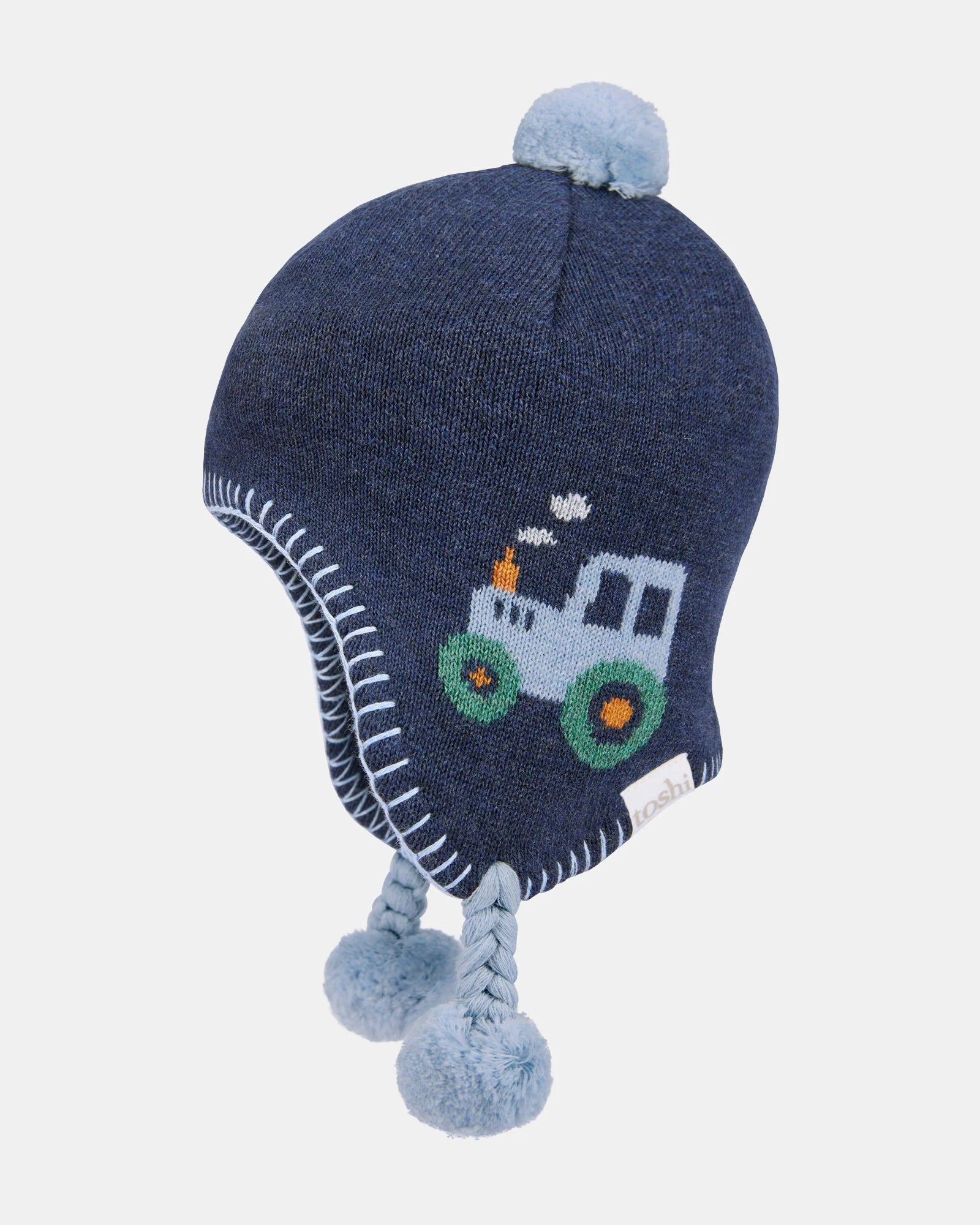 Organic Earmuff Mystical Beanie - Tiny Tractors