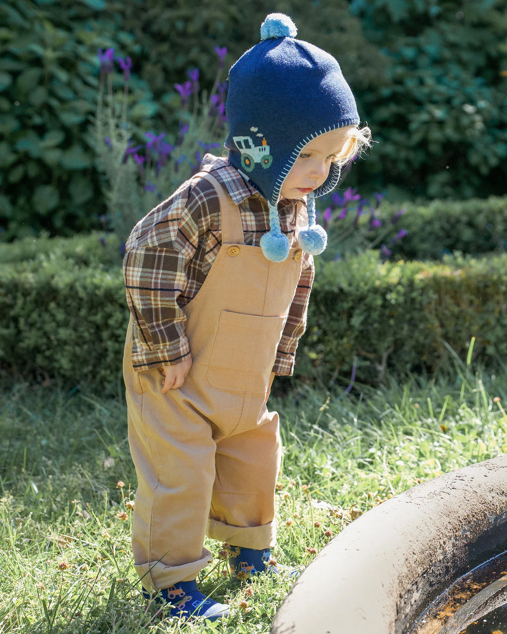 Organic Earmuff Mystical Beanie - Tiny Tractors