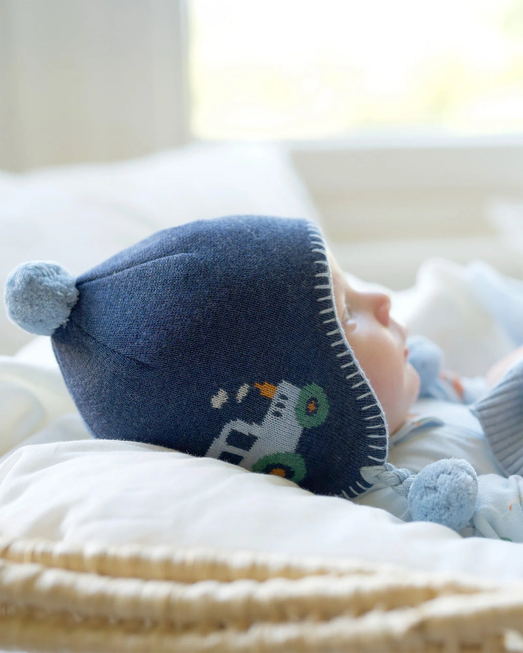 Organic Earmuff Mystical Beanie - Tiny Tractors