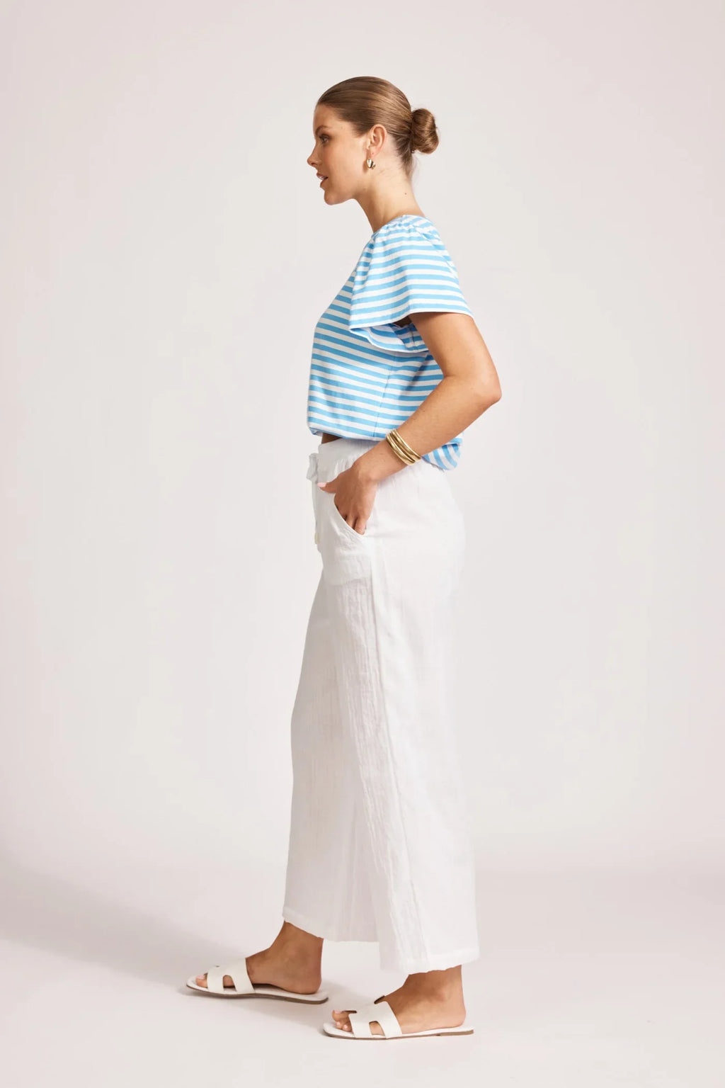 Orsula Crop Pant | White