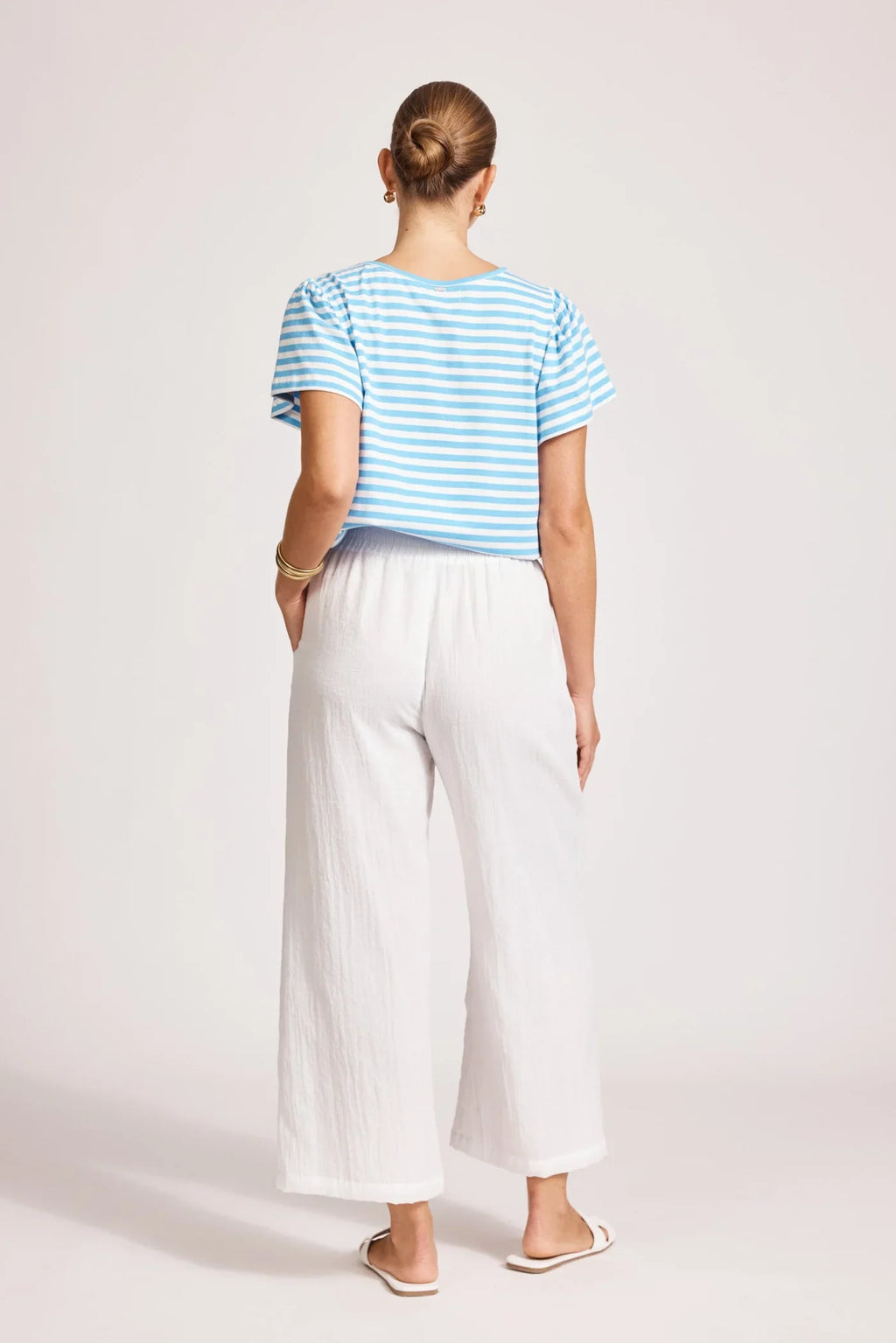 Orsula Crop Pant | White