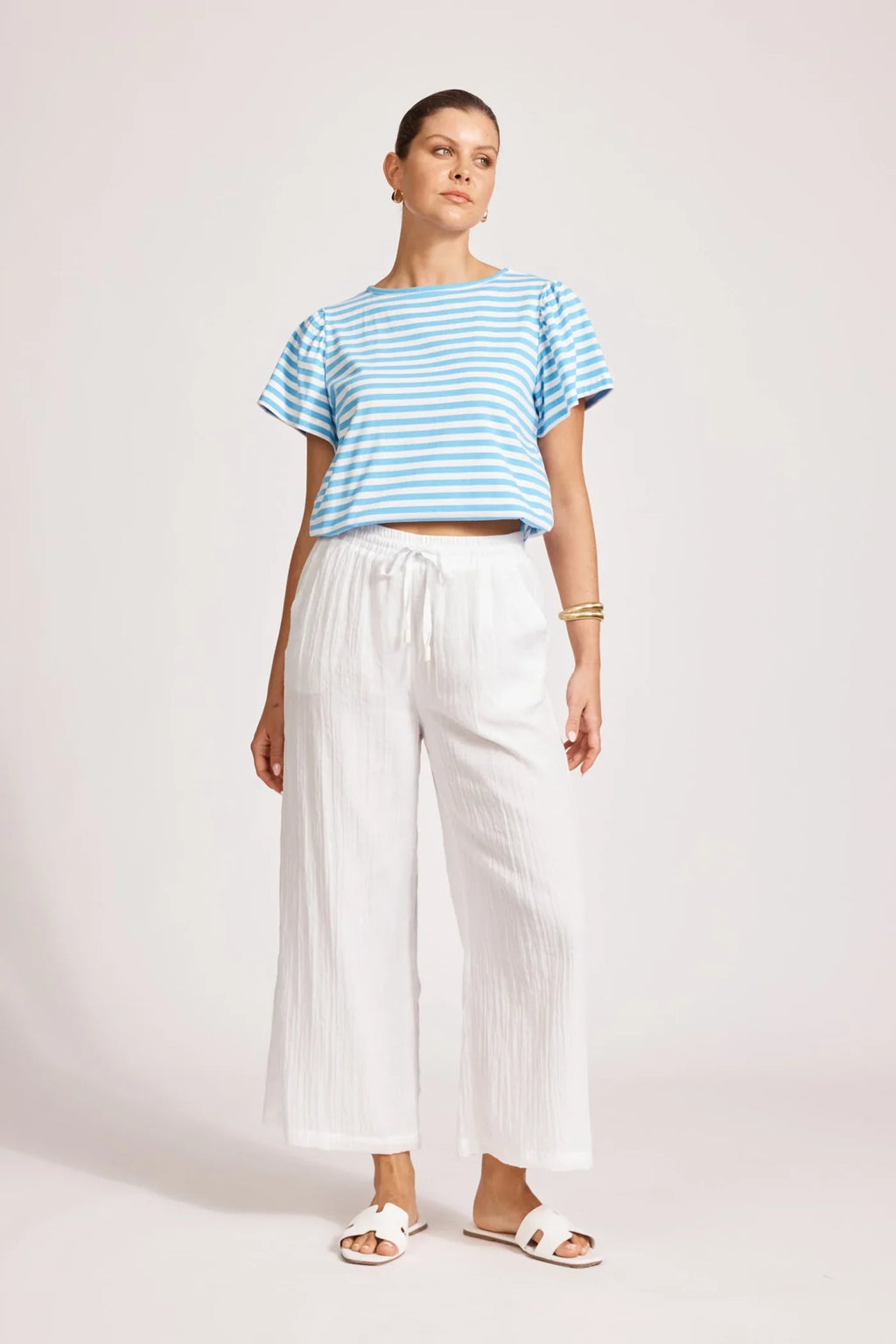 Orsula Crop Pant | White