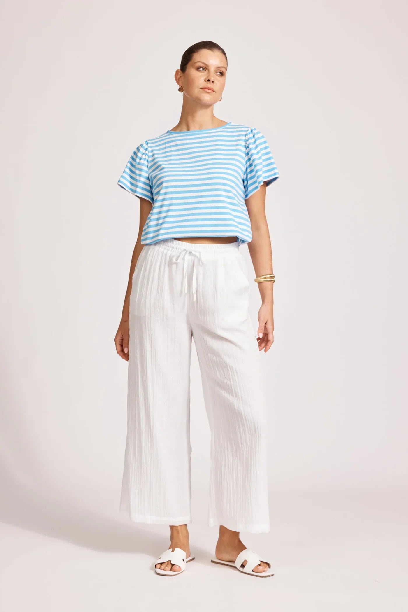Orsula Crop Pant | White