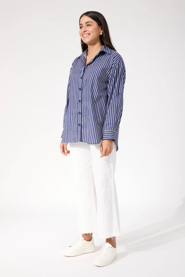 Fairbanks Stripe Shirt - Navy