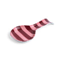 NOSS Ceramic Spoon Rest | Pink & Burgundy Stripe