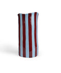 NOSS Large Vase - Burgundy and Blue Stripe